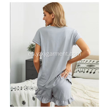 Pajama de manga corta de moda suave